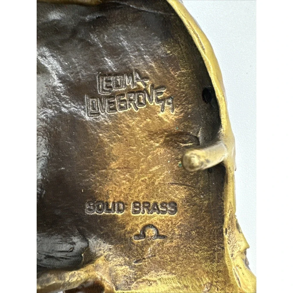 Leoma Lovegrove 1979 Solid Brass Eagle‎ Vintage Belt Buckle